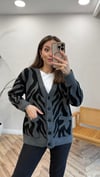 ANTRASİT 1119 ZEBRA DESEN HIRKA 