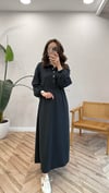 ANTRASİT 2655 BELDEN BÜZGÜLÜ ELBİSE