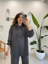 ANTRASİT 33651 ÇITÇIT DETAY SWEAT