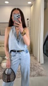 BEBE MAVİ 0089 V YAKA TENCEL TAKIM 