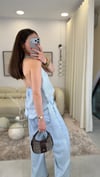 BEBE MAVİ 0089 V YAKA TENCEL TAKIM 