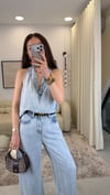 BEBE MAVİ 0089 V YAKA TENCEL TAKIM 
