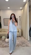 BEBE MAVİ 0089 V YAKA TENCEL TAKIM 