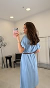 BEBE MAVİ 0111 TENSEL KEMERLİ ELBİSE 