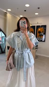 BEBE MAVİ 1077 NAKIŞLI DENİM YELEK 