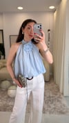 BEBE MAVİ 1927 GÜL TOKALI BLUZ 