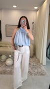 BEBE MAVİ 1927 GÜL TOKALI BLUZ 