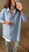 BEBE MAVİ 2490 DESENLİ GÖMLEK 