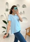 BEBE MAVİ 3471 BİSİKLET YAKA TSHIRT