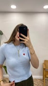 BEBEK MAVİ 4913 KALP DETAY KAZAK 