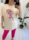 BEJ 0771 ÇİÇEK DESEN TSHİRT 