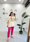 BEJ 0771 ÇİÇEK DESEN TSHİRT 
