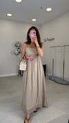 BEJ 1025 PİLELLİ ASKILI ELBİSE 