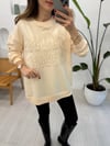 BEJ 2687 TAŞ DETAY SWEATSHİRT