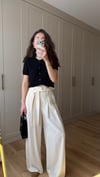 BEJ 6837 KEMERLİ PALAZZO PANTOLON 