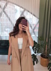 BEJ ÇİFT DÜĞMELİ TRENÇ YELEK 