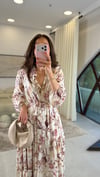 BEJ-KAHVE 2717 DESENLİ ELBİSE 