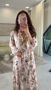 BEJ-KAHVE 2717 DESENLİ ELBİSE 