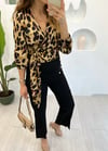 BEJ LEOPAR GÖMLEK 
