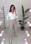 BEJ PAÇA DÜĞMELİ PANTOLON