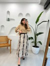 BEJ-SİYAH 4631 PLİSOLEY ETEK 