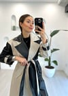 BEJ-SİYAH 5122 TRENÇKOT 