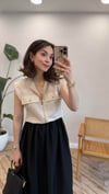 BEJ-SİYAH 6305 ELBİSE 