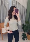 BEJ UZUN KOL FİTİLLİ KAZAK