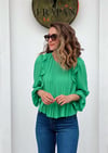BENETTON  PİLİSELİ FIRFIRLI BLUZ 