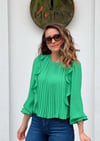 BENETTON  PİLİSELİ FIRFIRLI BLUZ 