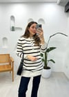 BEYAZ 0004 ÇİZGİLİ KAZAK 