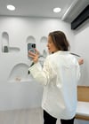 BEYAZ 0026 DİKİŞ DETAY GÖMLEK 