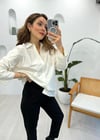 BEYAZ 0026 DİKİŞ DETAY GÖMLEK 