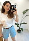 BEYAZ 0087 CEP DETAY TSHİRT