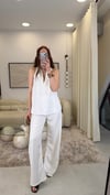 BEYAZ 0089 V YAKA TENCEL TAKIM 