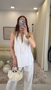 BEYAZ 0089 V YAKA TENCEL TAKIM 