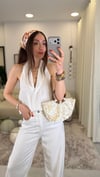 BEYAZ 0089 V YAKA TENCEL TAKIM 