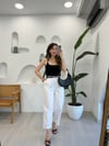 BEYAZ 0110 KETEN PANTOLON 