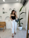 BEYAZ 0110 KETEN PANTOLON 