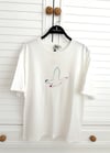 BEYAZ 0407 GOFRE LOGOLU TSHİRT 
