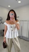 BEYAZ 0873 FIFIRLI BLUZ 
