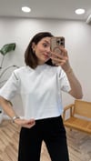 BEYAZ 1005 KOLDAN FERMUARLI TSHİRT
