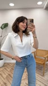 BEYAZ 10181 POLO YAKA TSHİRT