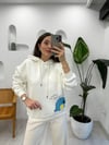 BEYAZ 1197 BASKILI SWEAT 