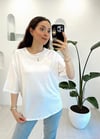 BEYAZ 1239 BASKILI TSHİRT