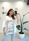 BEYAZ 1240 MELEK BASKILI TSHİRT 