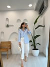 BEYAZ 1610 PAÇA YIRTMAÇLI PANTOLON 