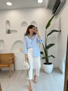 BEYAZ 1610 PAÇA YIRTMAÇLI PANTOLON 