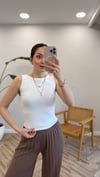 BEYAZ 20868 KAYIK YAKA KOLSUZ CROP