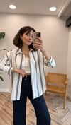BEYAZ 2444 ÇİZGİLİ GÖMLEK 